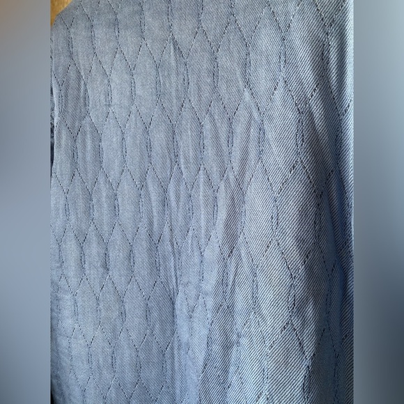 Jach’s Girlfriend Blue Quilted Jacket with Button Closure Oversized Fit Small - Picture 5 of 9